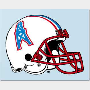 Defunct Teams Vintage Houston Oilers Satire Mark Posters and Art